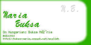 maria buksa business card